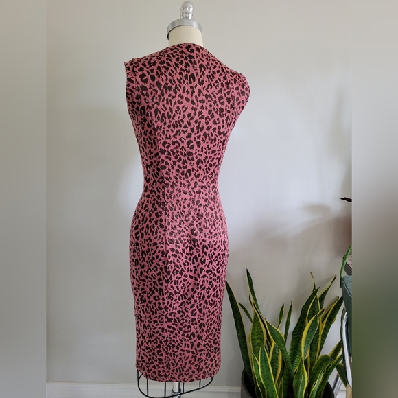 NECESSARY OBJECTS retro pin-up girl style dress in pink and black leopard print - Picture 7 of 12